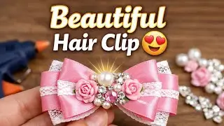 Beautiful Hair Clip Making at Home | Easy DIY Hair Accessories | Handcrafted Hairclip