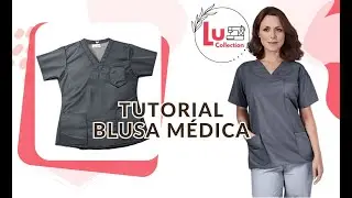 TUTORIAL BLUSA MEDICA - Cuello en V con bolsillos - Bata de enfermeria 👩&zwj;⚕️