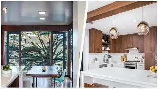 75 Mid-century Modern Kitchen With Mosaic Tile Backsplash Design Ideas You'll Love 🥰