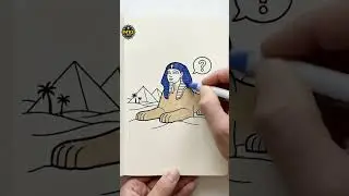 ASMR Coloring | Egyptian Sphinx Riddle in the Desert 🏜️🗿✨ (No Talking)