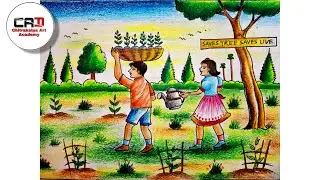 How to draw save trees save life|| world environment day  with pastel