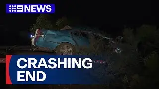 Man killed in crash after police chase | 9 News Australia