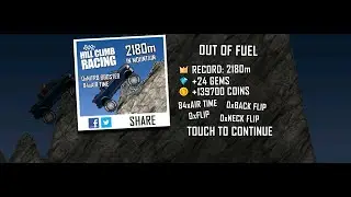 Hill Climb Racing: 2180m in Mountain on Super Diesel 4x4 (no boosters, no pets)