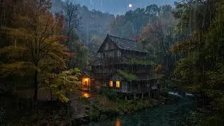 Relaxing Forest Rain Thunderstorm | Quiet Night Sounds for Better Rest 🌲