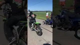 Kx450 vs Yamaha banshee #dirtbike #yamahabanshee #gotfast
