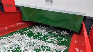 Cutting-type Shredder for Soft Materials - Plastic Film Straps Tarps