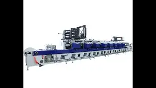 8 color flexo printing machine with die cutting and cold stamping.