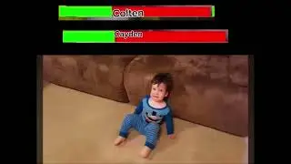 Brothers Fighting Over Toy Cars With Healthbars