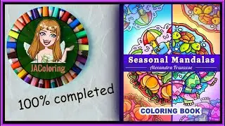 ➤ 100% completed: Seasonal Mandalas coloring book 🐰🌞🎃🎅 by Alexandra Franzese