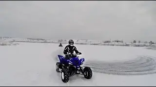 Yamaha ATV winter ice drift motocross
