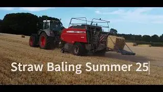 Straw Baling Summer 25🚜🐄#agriculture #farming #tractor #automobile #farmer #farm #uk #dji #drone #uk