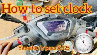 Как установить часы (время) на скутере Yamaha Cygnus X 125cc