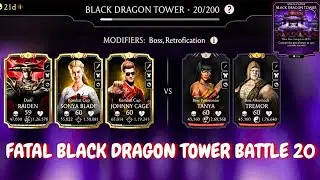 Fatal Black Dragon Tower Boss Battle 20 Fight + Gold Card Reward || Mk Mobile June 2025 ||