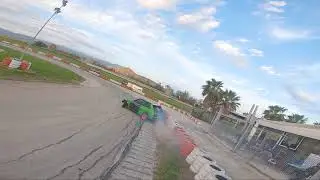 4inch Racer Drone vs Drift Cars Part 1(Pouroulas)