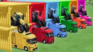 Garage with colors | New Holland With Electric Trucks In Fs22 | Farming Simulator 22 |