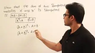 Matrices 16 (idempotent example 1)
