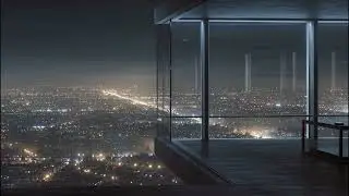City Rain View with Distant Thunder ⛈️ 3 Hours Background for Concentration