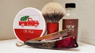345 Soap Co Ol' Red, Alpha Shaving Co / AP Shave Co Brush, & Weck Sextoblade