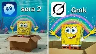 Sora 2 vs Grok Remake iconic Scenes From Spongebob