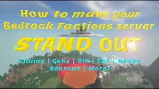 How to make your Bedrock Factions server STAND OUT (Claims, VIP, Rank Rewards, Seasons, More!)