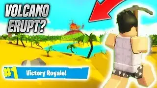 VOLCANO UPDATE IN ROBLOX FORTNITE! *ERUPT* (Island Royale New Map)