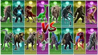 Godzilla 🆚 King Kong 🆚 Dinosaur 🦖 🆚 Brontosaurus 🦕 🎶 Tiles Hop Edm Rush