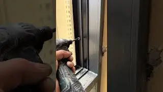 Drilling into a Window Frame#WindowInstallation#DIYProjects#HomeImprovement