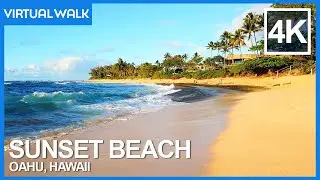 Sunset Beach Park 4K Virtual Walking Tour - North Shore Oahu, Hawaii Beach Walk & Travel Guide