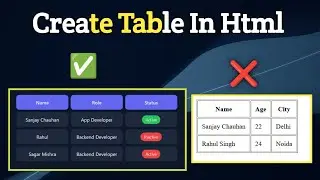 Create A HTML Table In 5 Minutes