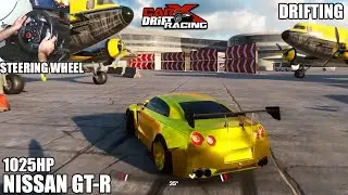 1025hp Nissan GT-R Drifting In Japan Airport - CarX Drift Online - Steering Wheel Gameplay#carx