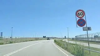 Driving in my car from K&oslash;benhavn Lufthavn to Drag&oslash;r in Denmark. 4K. 2160p. 01/07-2025