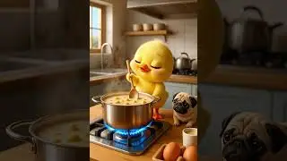 Adorable duckling cooks meal for stray dog #duck #duckling #cuteduck #dogandduck #ducklove