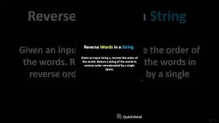 Solving Reverse Words in a String