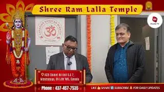 Blessed Beyond Words 🙏 Ram Lalla&rsquo;s Divine Charan at Canadian Sanatan Mission
