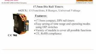 DIN-RAIL MOUNTED ANALOG ON-DELAY-INTERVAL-REPEAT CYCLE  TIMER 642 UX SELEC