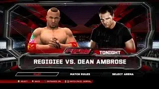 WWE 2k14 Raw 'SUBMISSION MATCH' Dean Ambrose Vs Regigie