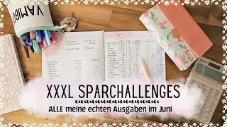 XXXL Sparchallenges🌼 ALLE meine Ausgaben im Juni🌼 Geld Sparen mit der Umschlagmethode