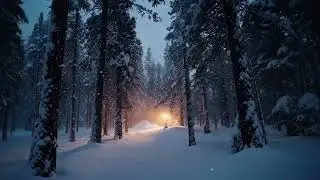 Winter Forest Lantern Glow | 1 Hour | Calm Music | Sleep & Meditation Ambience