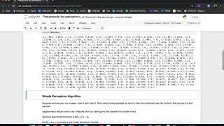 Perceptron Implementation : DataFrame and Visualization