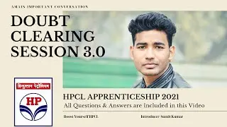 Doubt Clearing Session 3.0 | HPCL Apprenticeship 2021 | Main Questions Included | BE/ BETCH