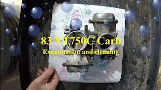 83 Honda Shadow VT750C Carburetor Cleaning