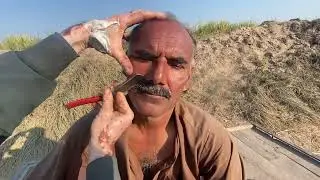 MY NEW VIDEO OF SHAVING BEARD WITH OLD BARBER ON THE CHARITY BASE FROM ISHFAQ ASMR
