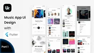 Music app Complete UI Design with Flutter | part 1 Home Screen