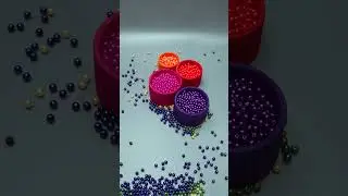 Satisfying Video Beads | ASMR Video | Relaxing Colored Cups Oddly Beads Sound