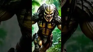The predator is running in the jungle #horror #aivideo #ai #shortvideo #predator #jungle #alien