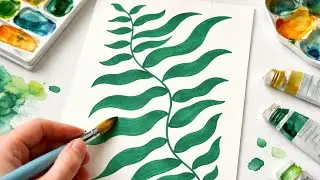 Relaxing Gouache Painting Process