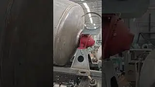 Manufacturing site of 4 cubic meter concrete mixer tank