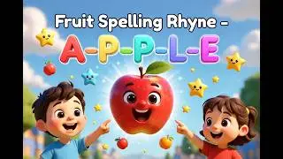 Apple Spelling Rhyme 🍎 | Fun Fruit Song for Kids | Learn A-P-P-L-E
