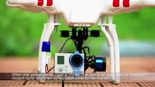 DJI Phantom + Tarot T-2D with self made quick detachable mount (TEST)