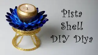 Handmade Diya & Diya Stand DIY | Pista Shell & Festival Decor Ideas✨ #handmade  #diya  #diyastand